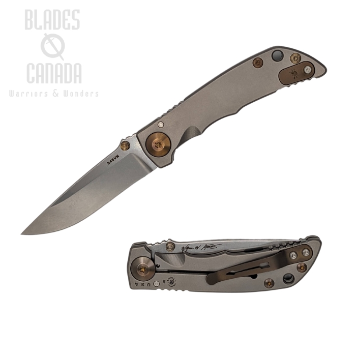 Spartan Blades Harsey Framelock Folding Knife, S45VN, Titanium w/Bronze Ano Hardware, SF10SWBZ